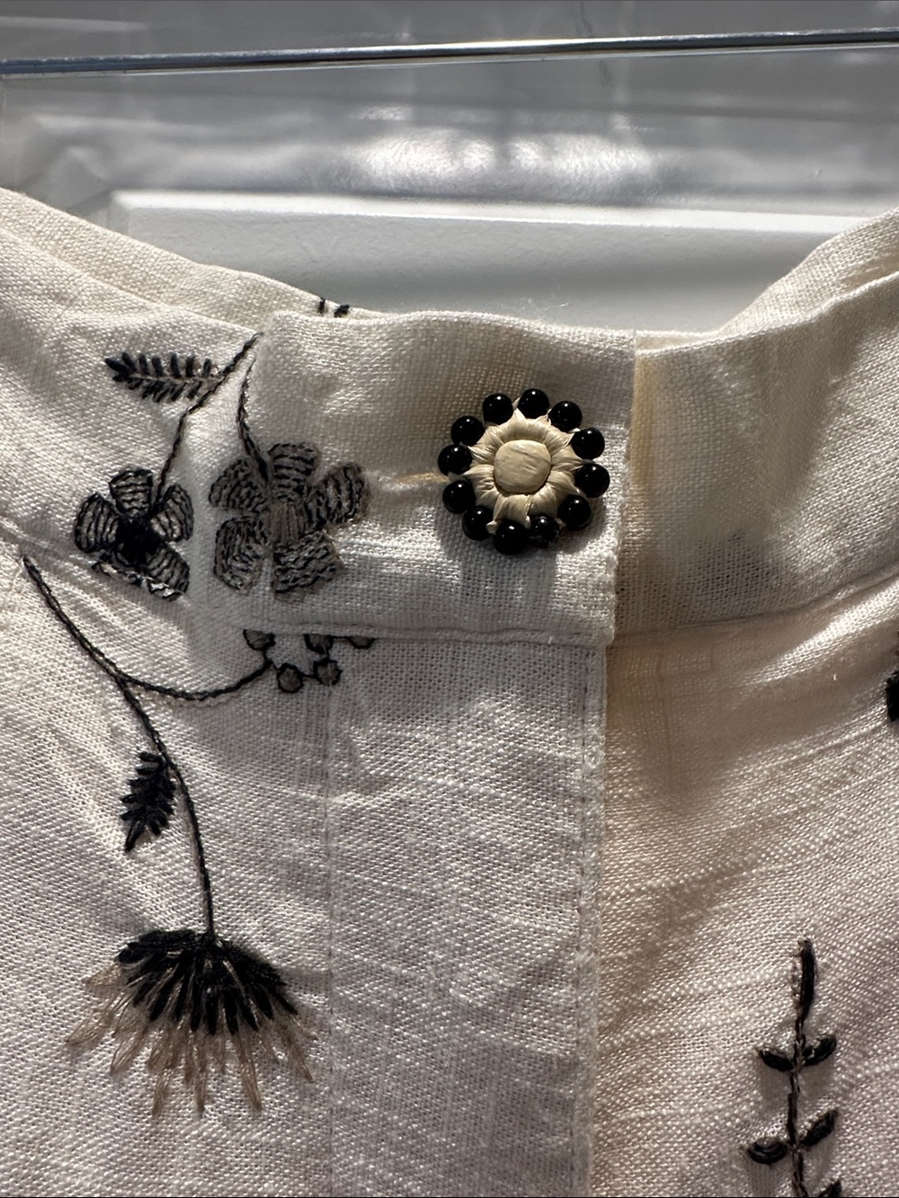 Matching Top & Skirt Set with Black Floral Embroidery - Picture 7 of 11